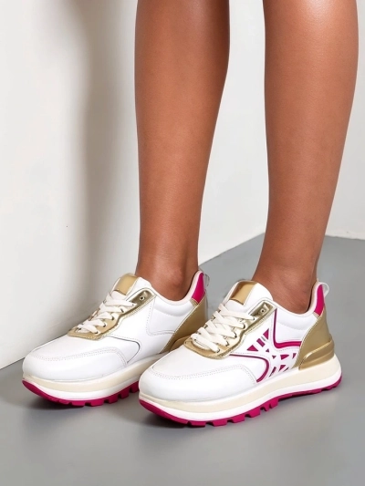 Sneakers Royalfashion pentru femei cu sclipici Senues