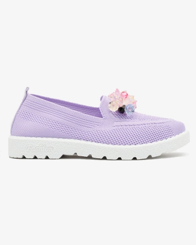 Royalfashion Pantofi de damă cu jumătate de alunecare împodobită violet Enweta