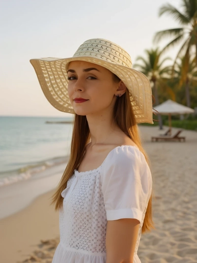 Royalfashion Pălărie de paie pentru femei Convalia