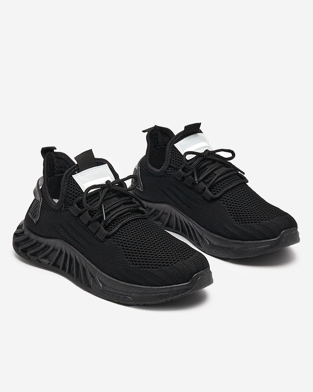 Royalfashion Pantofi sport de damă din material textil de culoare neagră Ltoti