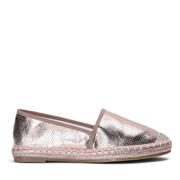 Różowo - złote espadryle z delikatnym pobłyskiem Palladia - Obuwie