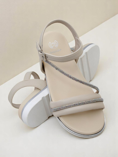 Sandale Royalfashion cu toc cui pentru femei, cu strasuri Magnol