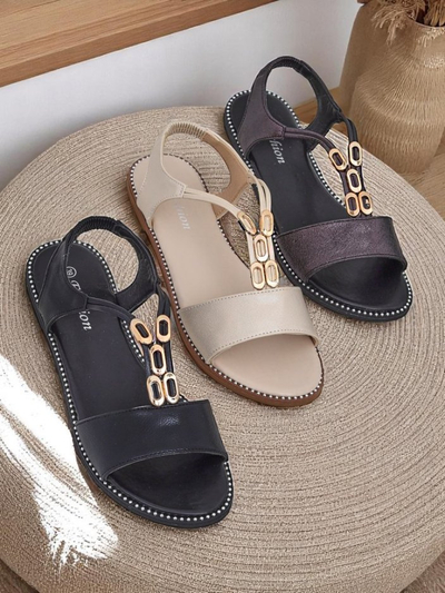 Royalfashion Damesandale met dekoratiewe bandjies Siena Glow