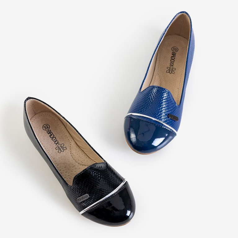 OUTLET Mocasini copii bleumarin cu relief în relief Varecia - Încălțăminte