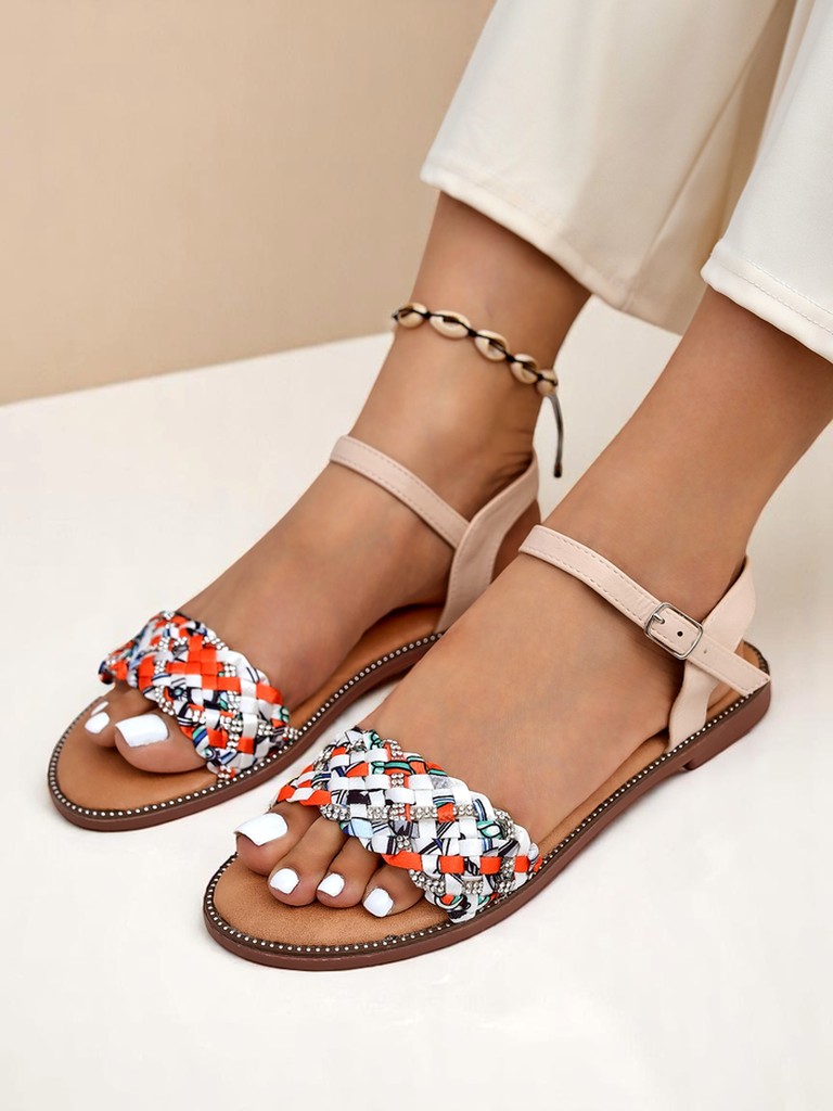 Royalfashion Sandali ppi fìmmini cu suola senza taccu ColorStrap