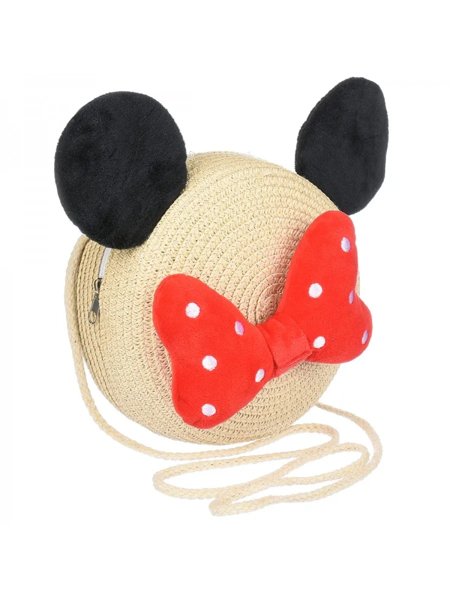 Royalfashion Poșetă mică din paie pentru copii Minnie Straw