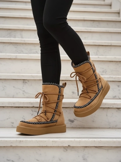 Botine de zăpadă pentru femei Royalfashion, cu șireturi Siozi