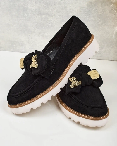 Nero Elegante Mocasini din Piele Ecologică