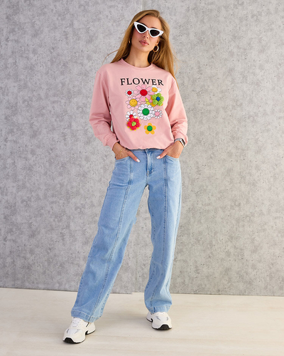 Royalfashion Hanorac cu imprimeu subțire din bumbac pentru femei