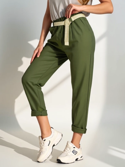 Royalfashion Pantaloni simpli pentru femei cu brâu
