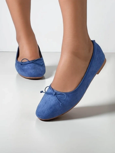Royalfashion Pantofi plate pentru femei cu fundiță Zaame
