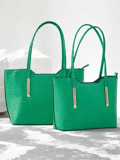 Royalfashion geantă de damă din piele ecologică cu două straturi, cu embossing