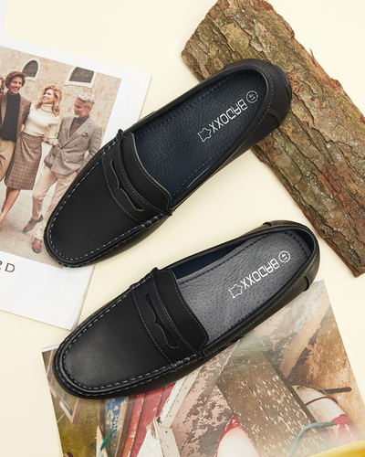 Mocasini bărbați negru Hacerno- Footwear