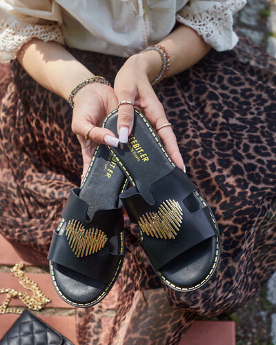 Royalfashion Șlapi cu talpă plată Ortyca pentru femei