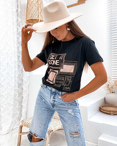 Royalfashion Tricou imprimat pentru femei