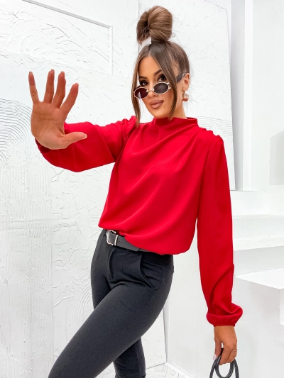 Bluza pentru femei Royalfashion cu un guler înalt