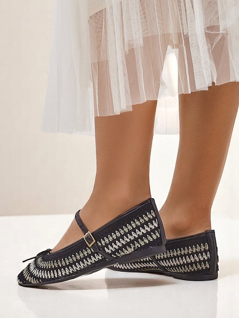 Royalfashion Balerini de damă din material țesut cu baretă Vanot