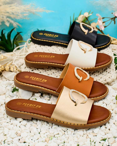 Royalfashion Omerta flip-flops cu talpă plată pentru femei
