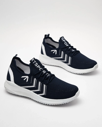 Pantofi sport de damă din material textil de culoare albastru marin Leridis - Încălțăminte