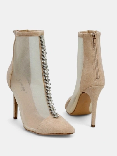 Cizme de gleznă pentru femei Royalfashion pe tocuri stiletto Amaelika