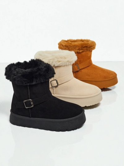 Royalfashion Krótkie buty a'la śniegowce damskie Myrelle