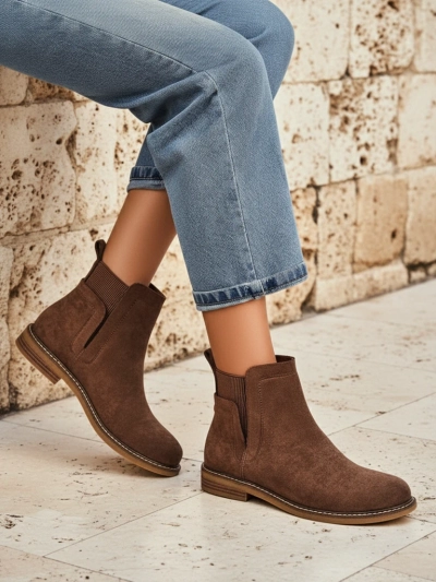 Gyal dem boot ala Chelsea boot fram eko-suedha Veysi