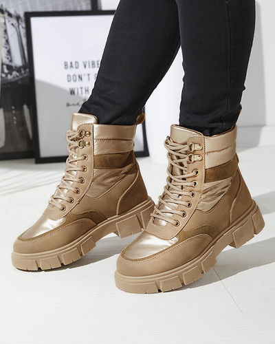 Cizme de vânătoare izolate maro deschis pentru femei Kasemi- Footwear