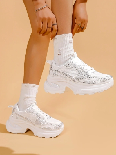 Sneakerii sportive Royalfashion pentru femei cu strasuri Bloss