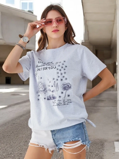 Bluză din bumbac pentru femei Royalfashion cu inscripția