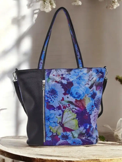 Royalfashion Geantă mare din eco-piele cu flori