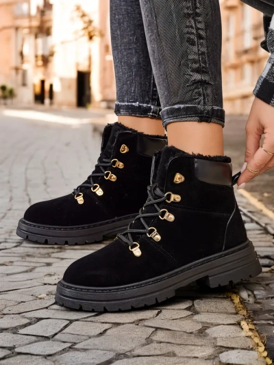 Royalfashion Negru, botine de damă Develier