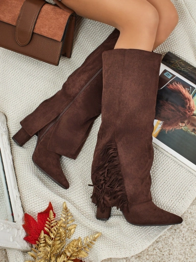 Cizme de damă eco-căprioară cu partea superioară Rimolea