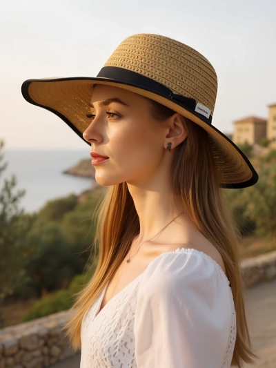 Royalfashion Pălărie de damă din paie Fiora