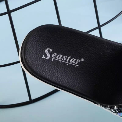 OUTLET Sandale cu platformă neagră pentru femei cu zirconiu cubic Sailor - Încălțăminte