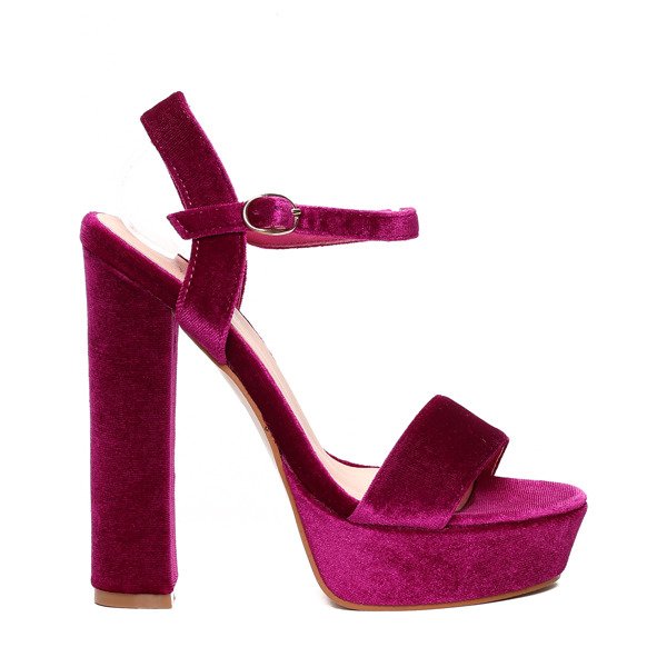 Różowe sandały na słupku Nylah- Obuwie