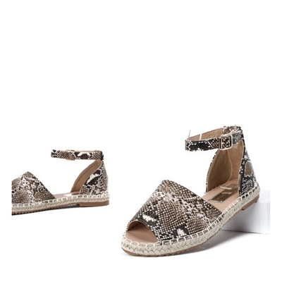 Espadryle a'la skóra węża z wycięciem Royal - Obuwie