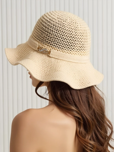 Royalfashion Pălărie de damă cu bor ondulat Wave Breeze