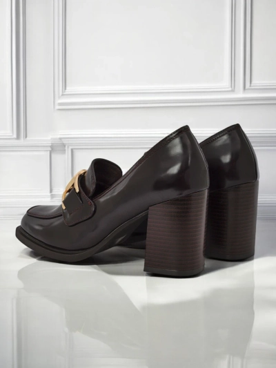 Loafers meri Persephone Nero pos eko logikal deri gold bakle sey