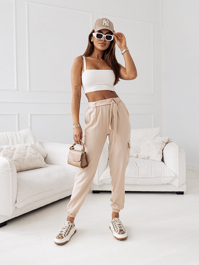 Royalfashion Pantaloni de luptă din țesătură pentru femei
