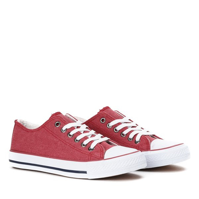 Klasyczne trampki w kolorze czerwonym Venuse - Obuwie