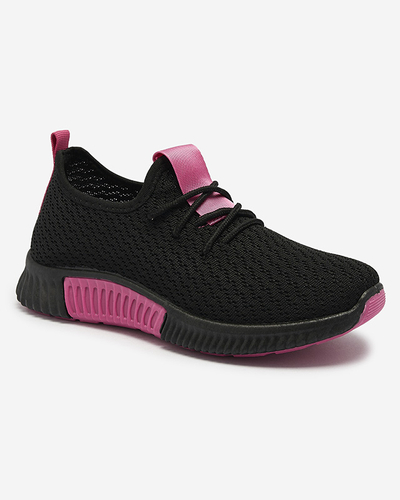 Pantofi sport negri pentru femei cu inserții fucsia Keteti - Încălțăminte