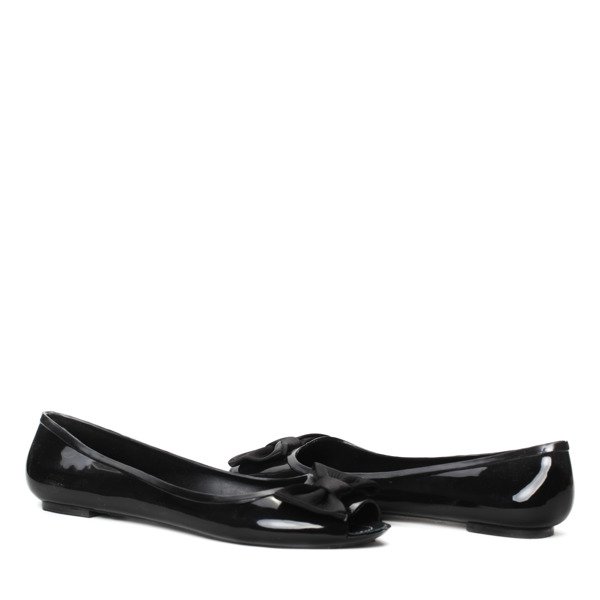 Czarne balerinki z kokardką Sandra- Obuwie