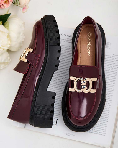 Royalfashion Mocasini lăcuiți de damă Bevevra