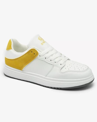 Royalfashion Mustard alb Pantofi sport pentru femei Elevace