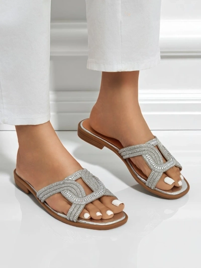 Silver Royalfashion Ariadne sandals - flat heel, ecological leather