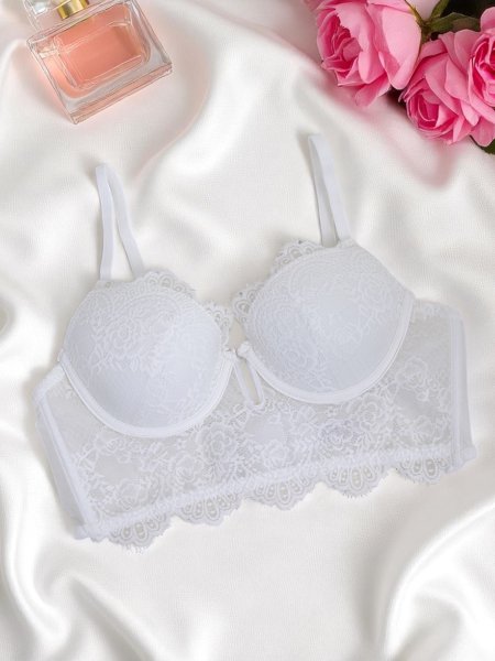 Royalfashion Sutien corset cu burete și dantelă pentru femei Grace Corset