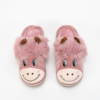 Animmes papuci de taur roz pentru bebelusi - incaltaminte