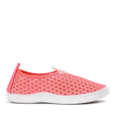 Neonowe pomarańczowe sportowe buty slip on Nieve - Obuwie