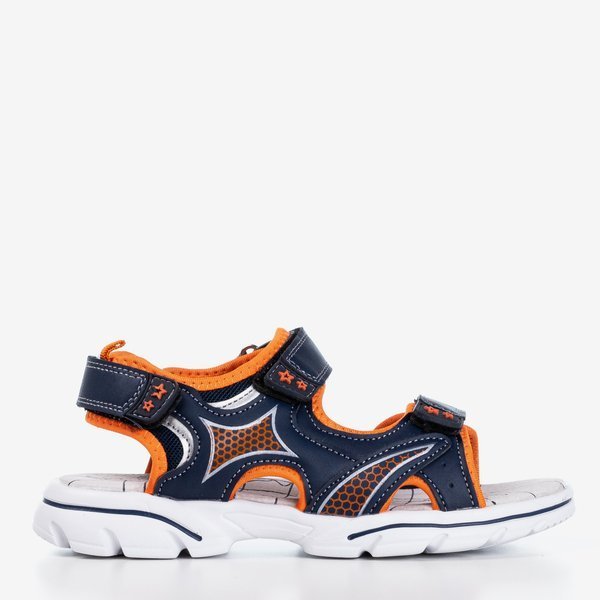 Sandale pentru băieți bleumarin și portocaliu Hanoi - Încălțăminte