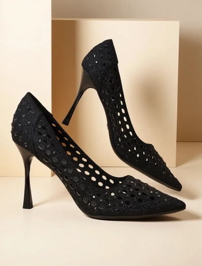 Royalfashion Stiletto-uri perforate pentru femei Ecatte